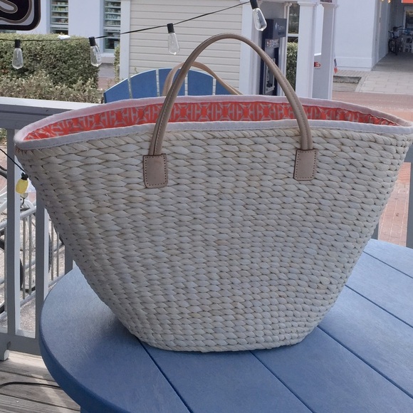 India Hicks Riviera Straw basket tote! - Picture 6 of 14